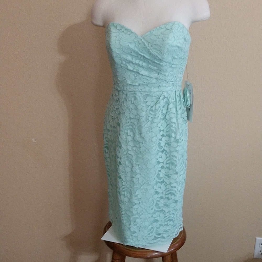 NWT David's Bridal Mint Bridesmaid Dress Size 4